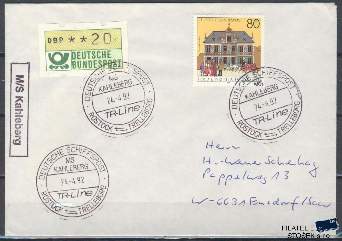 Lodní pošta celistvosti - Deutsche Schifpost - MS Kahlberg