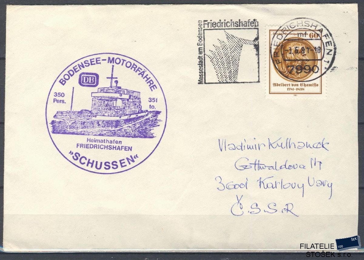 Lodní pošta celistvosti - Deutsche Schifpost - MS Schussen