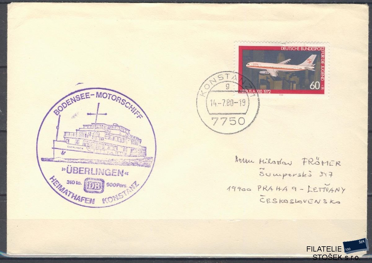 Lodní pošta celistvosti - Deutsche Schifpost - MS Uberlingen