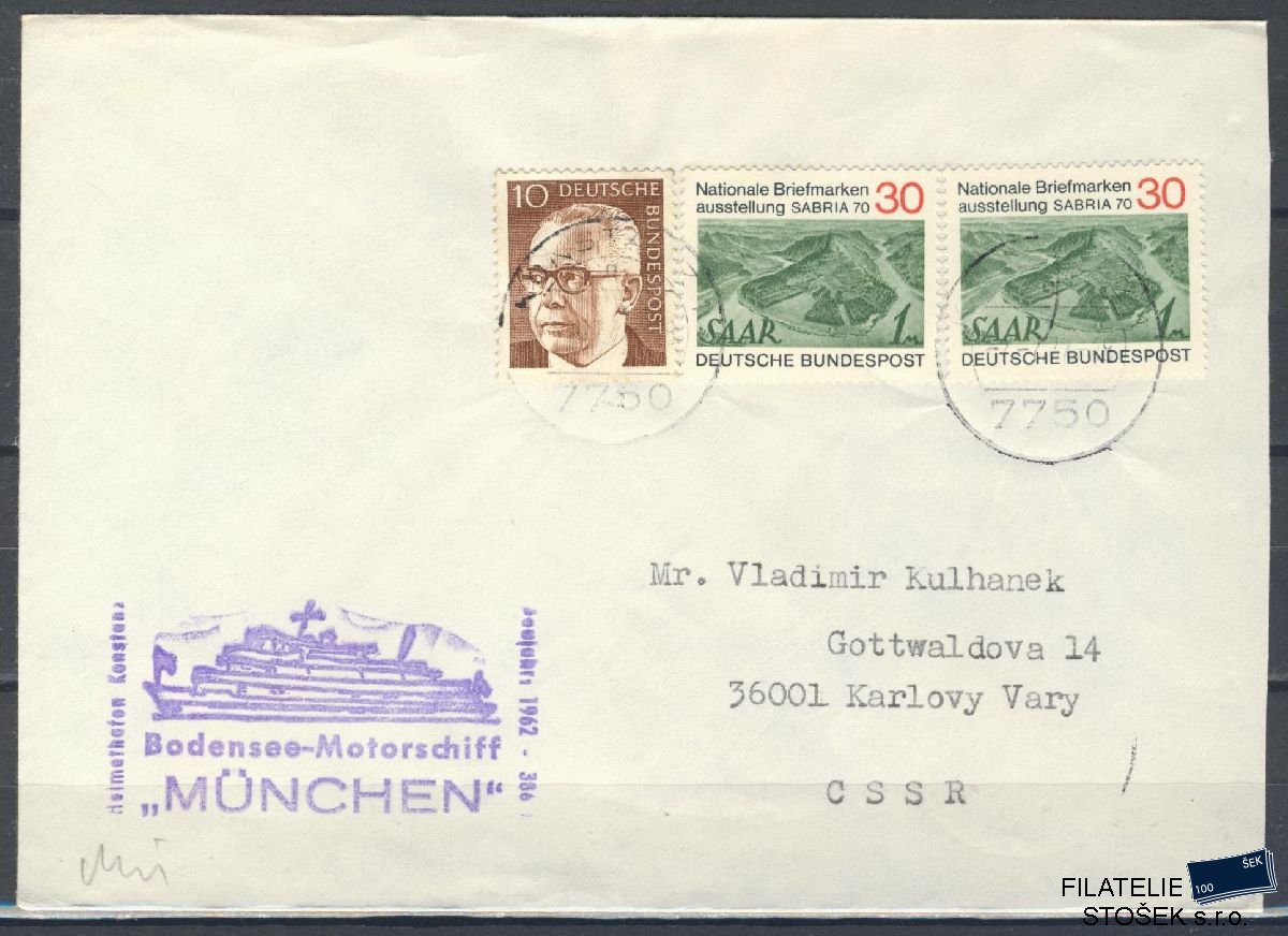 Lodní pošta celistvosti - Deutsche Schifpost - MS Munchen