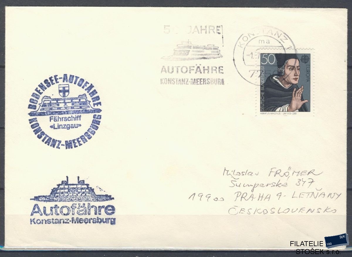 Lodní pošta celistvosti - Deutsche Schifpost - MS Linzgau