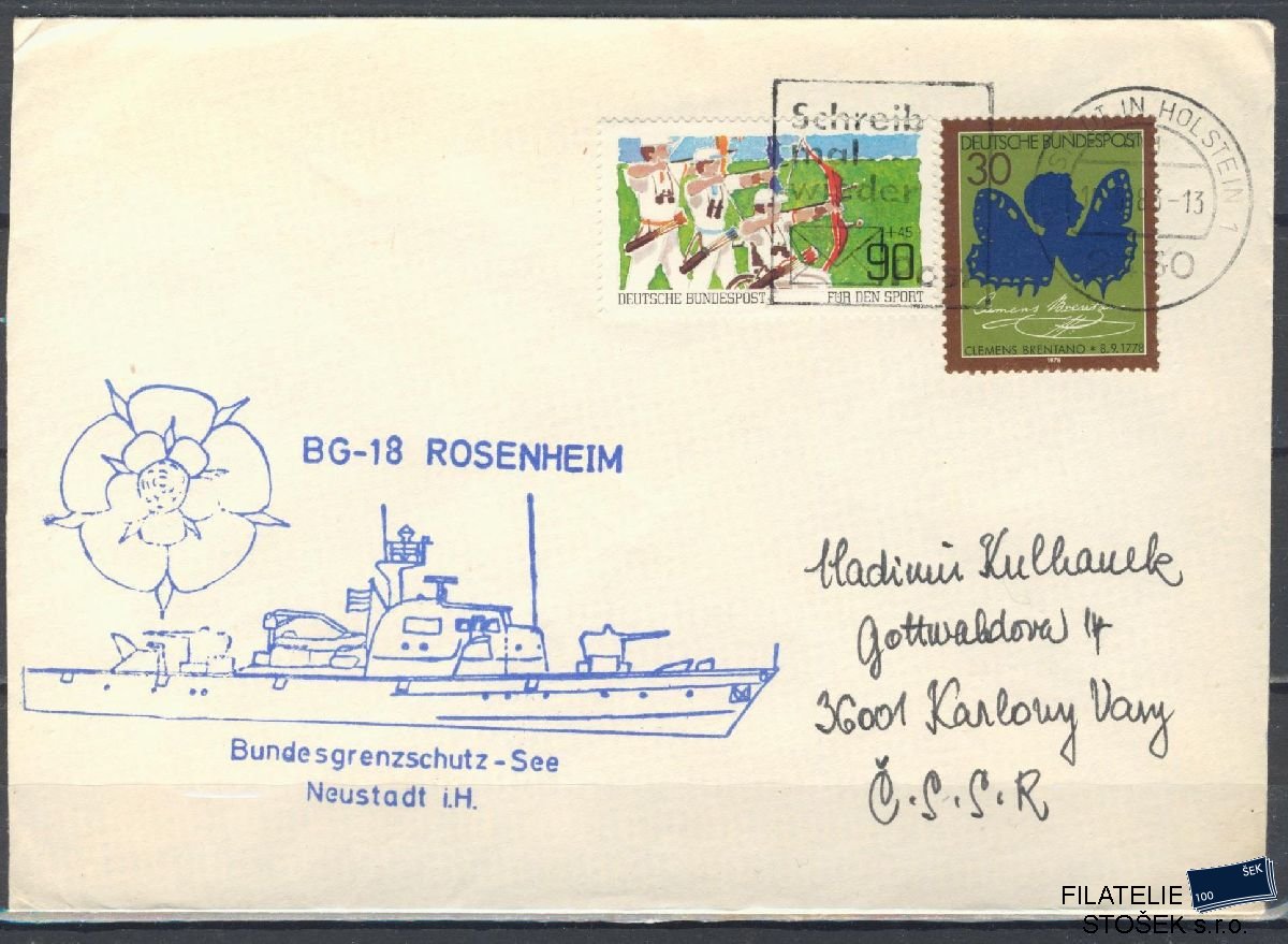 Lodní pošta celistvosti - Deutsche Schifpost - MS Rosenheim