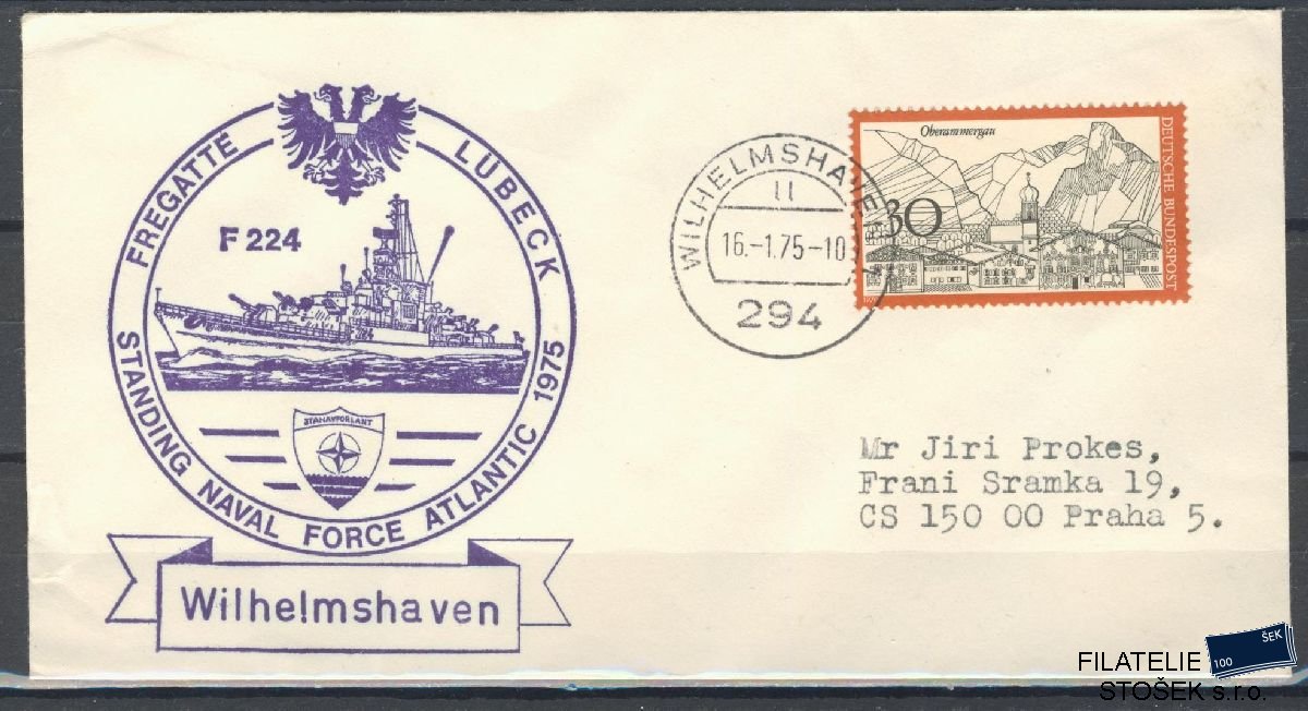 Lodní pošta celistvosti - Deutsche Schifpost - MS Lubeck