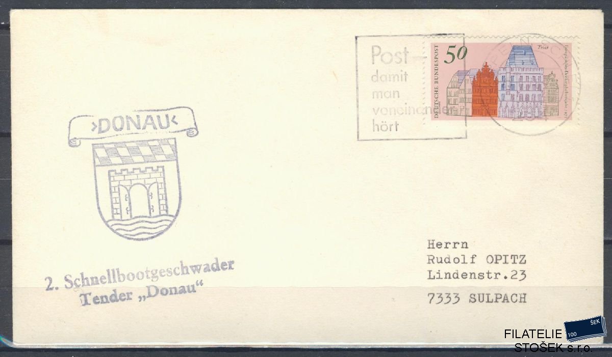 Lodní pošta celistvosti - Deutsche Schifpost - Tender Donau