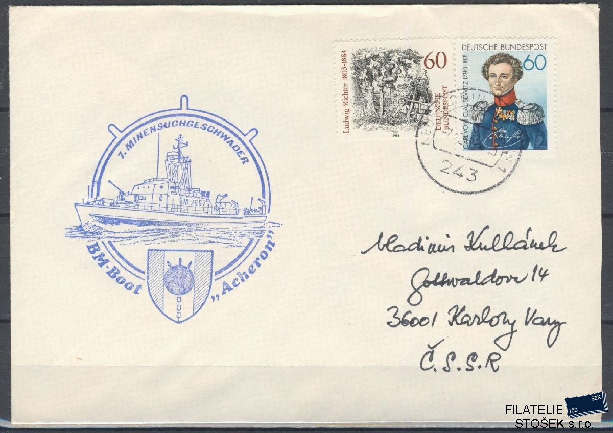 Lodní pošta celistvosti - Deutsche Schifpost - BM Boot Acheron