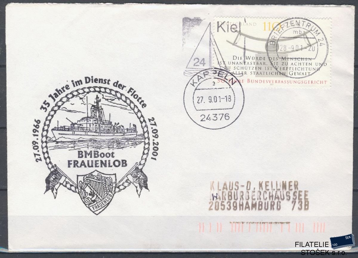 Lodní pošta celistvosti - Deutsche Schifpost - BM Boot Frauenlob