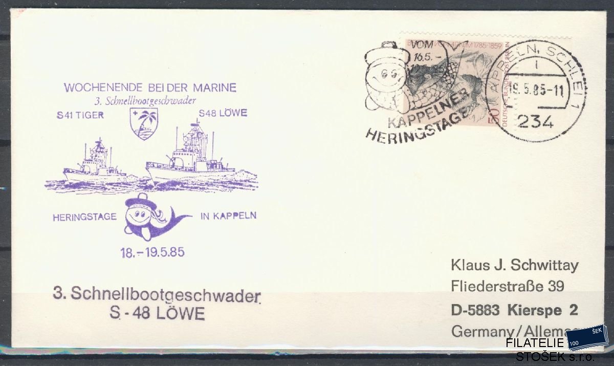 Lodní pošta celistvosti - Deutsche Schifpost - BM Boot Löwe