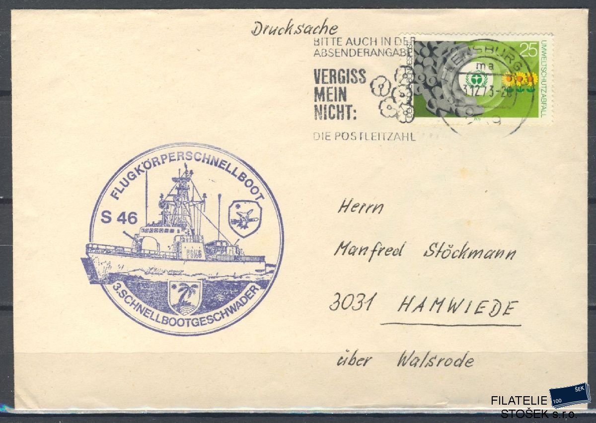 Lodní pošta celistvosti - Deutsche Schifpost - Boot S 46