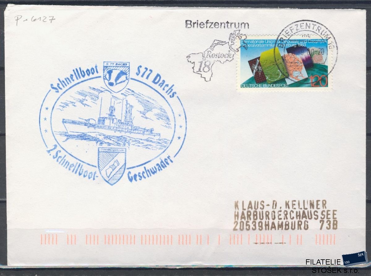 Lodní pošta celistvosti - Deutsche Schifpost - Boot Dachs
