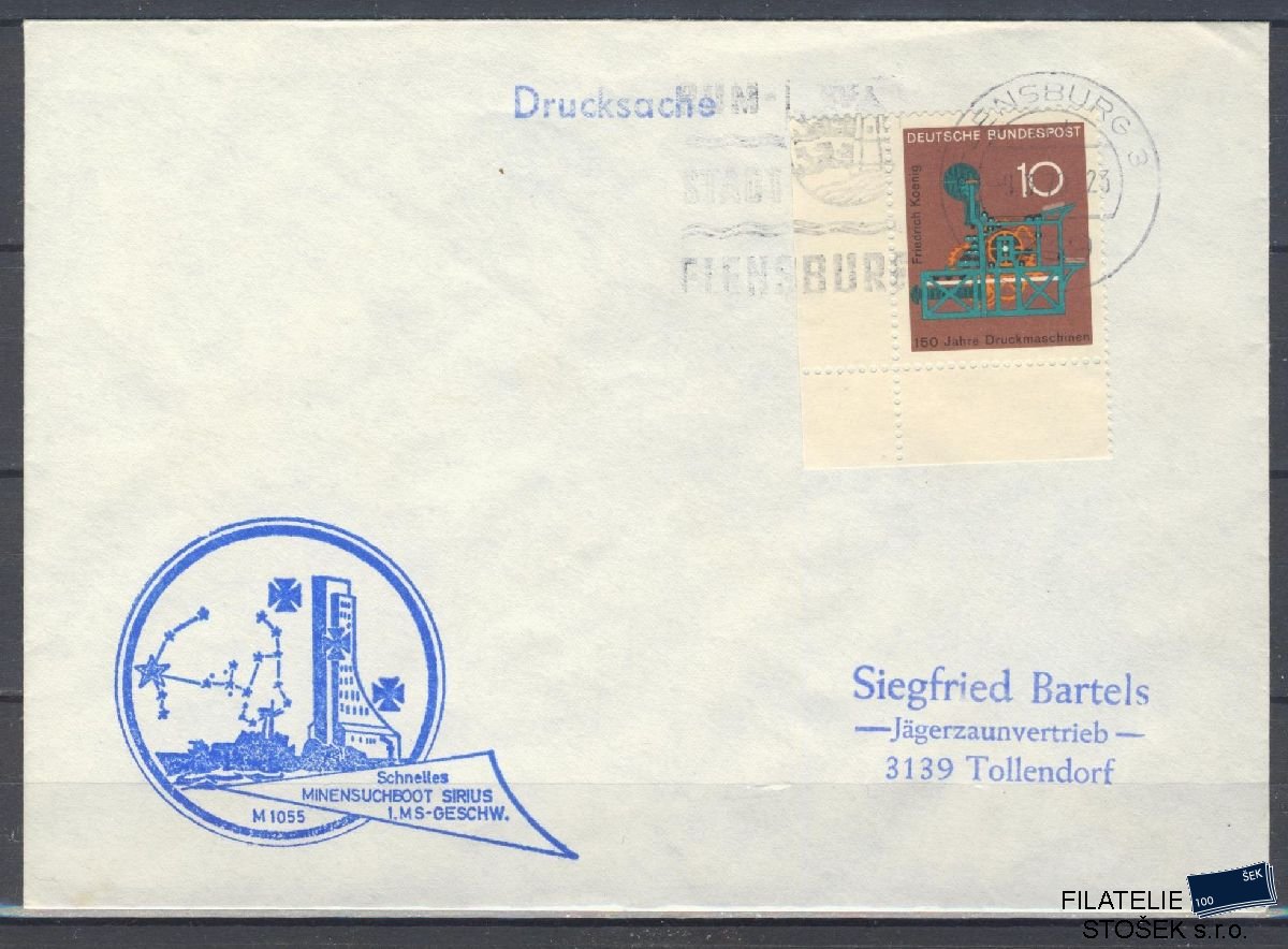 Lodní pošta celistvosti - Deutsche Schifpost - Flensburg