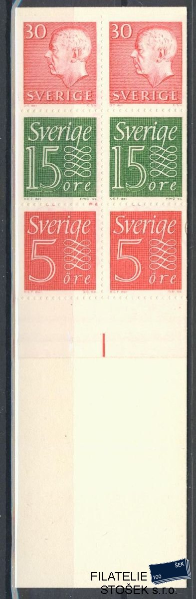 Švédsko známky Mi 429,497,551 - Sešitek