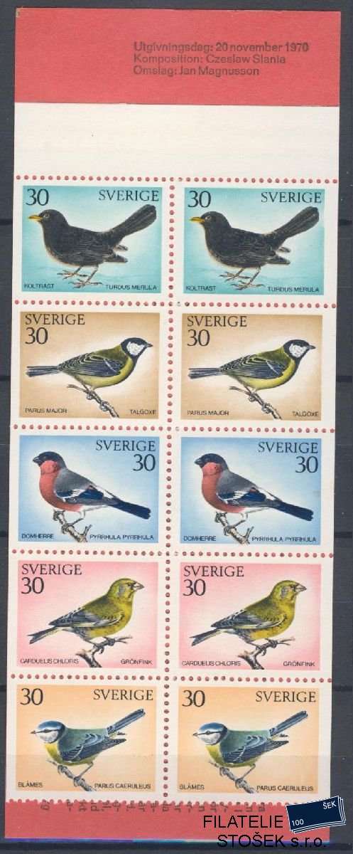 Švédsko známky Mi 692-96 Sešitek