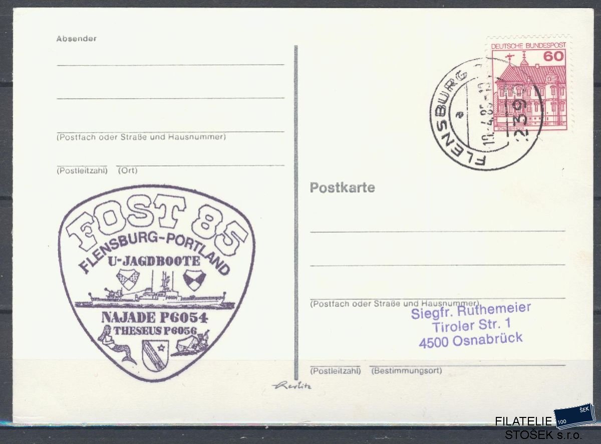 Lodní pošta celistvosti - Deutsche Schifpost - MS Boot Najade