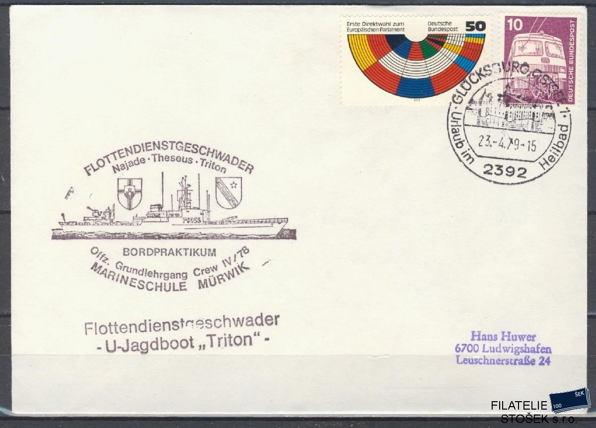 Lodní pošta celistvosti - Deutsche Schifpost - MS Boot Triton