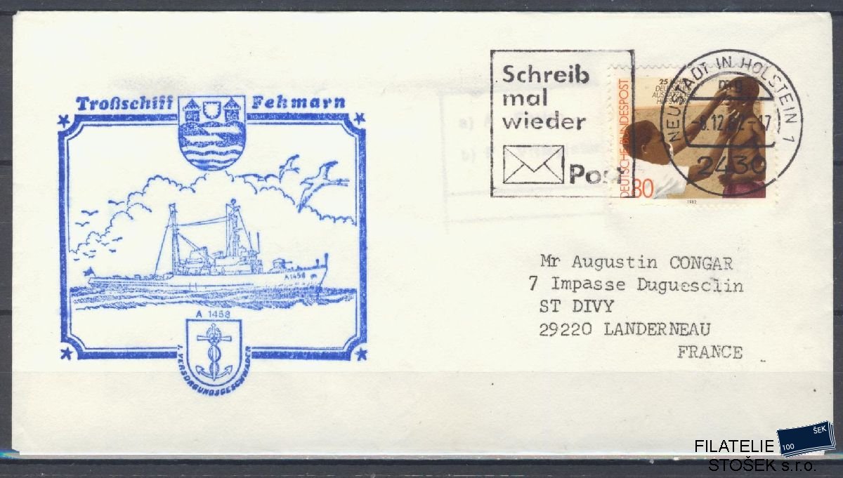 Lodní pošta celistvosti - Deutsche Schifpost - MS Boot Fehmarn