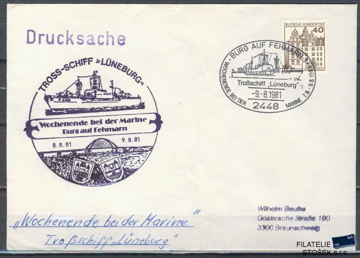 Lodní pošta celistvosti - Deutsche Schifpost - MS Boot Lüneburg