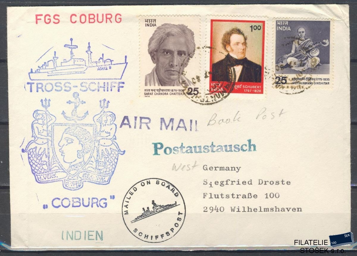 Lodní pošta celistvosti - Deutsche Schifpost - MS Boot Coburg