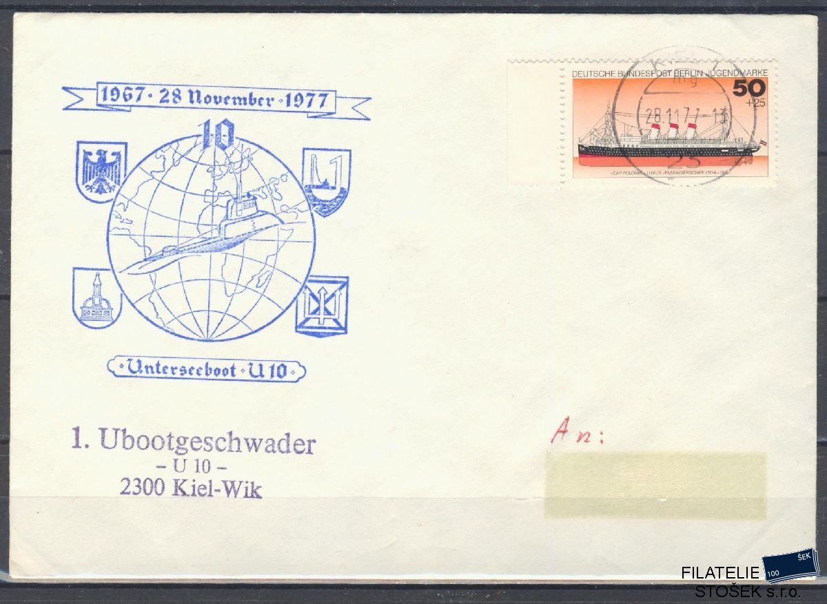 Lodní pošta celistvosti - Deutsche Schifpost - Unterseeboot U 10