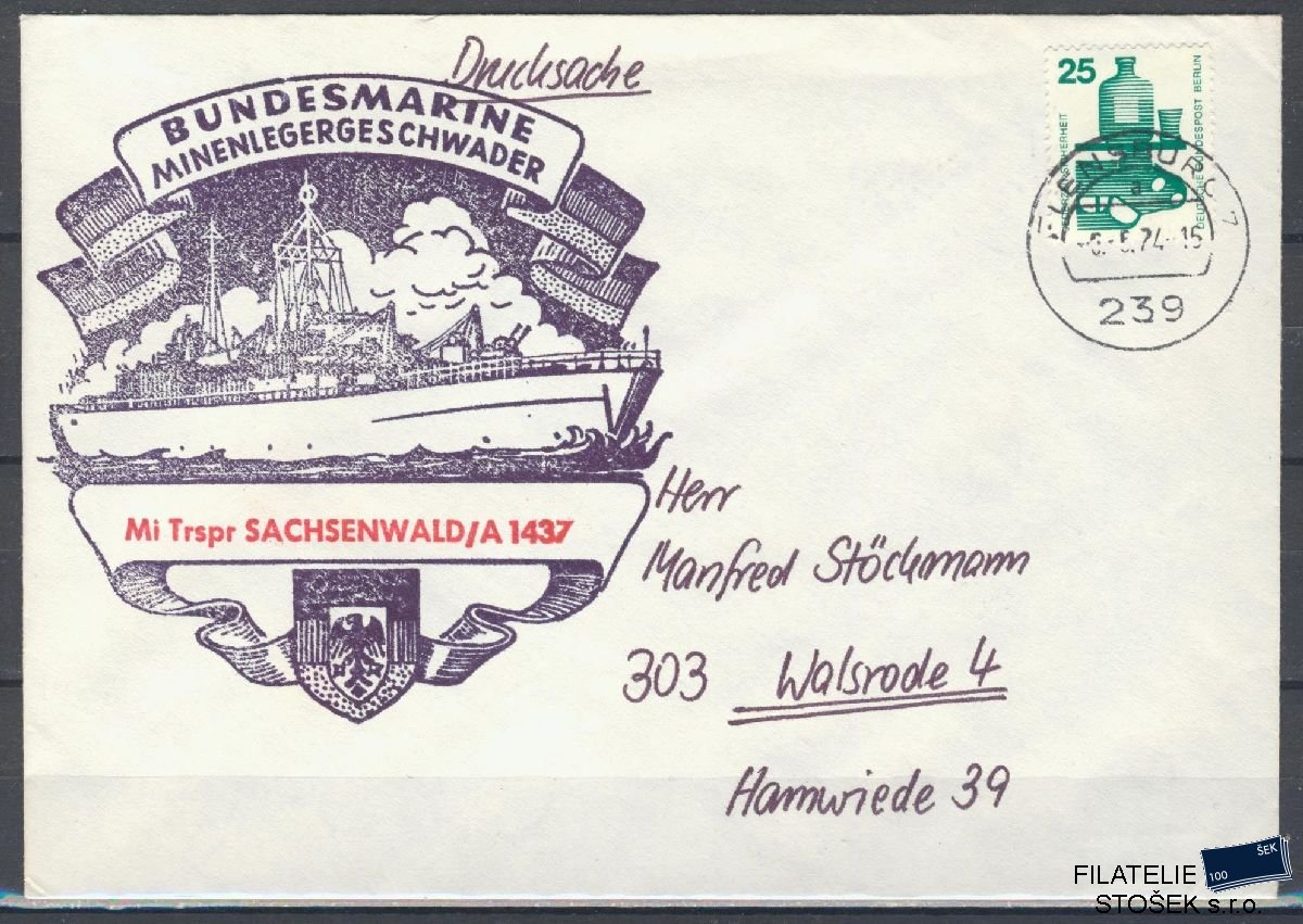 Lodní pošta celistvosti - Deutsche Schifpost - Sachsenwald