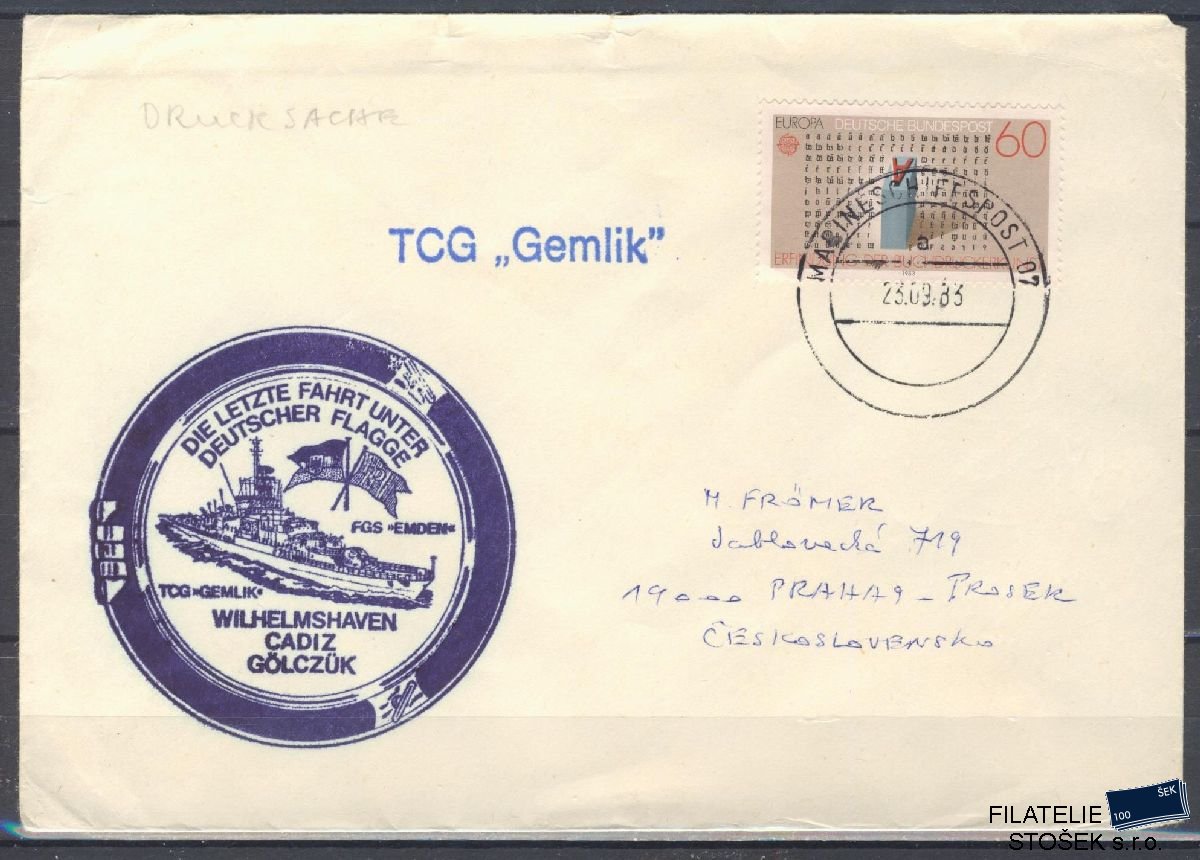 Lodní pošta celistvosti - Deutsche Schifpost - TCG Gemlik