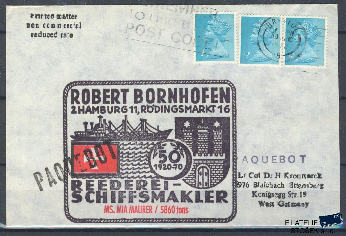 Lodní pošta celistvosti - Deutsche Schifpost - MS Mia Maurer
