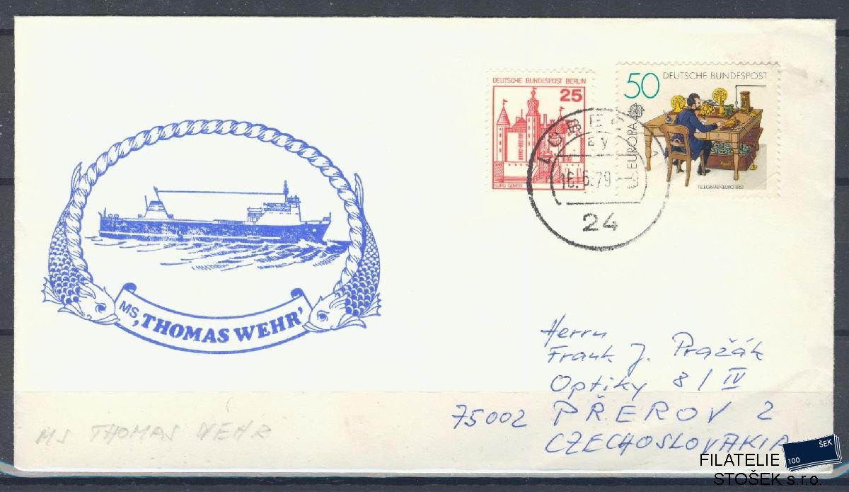 Lodní pošta celistvosti - Deutsche Schifpost - MS Thomas Wehr