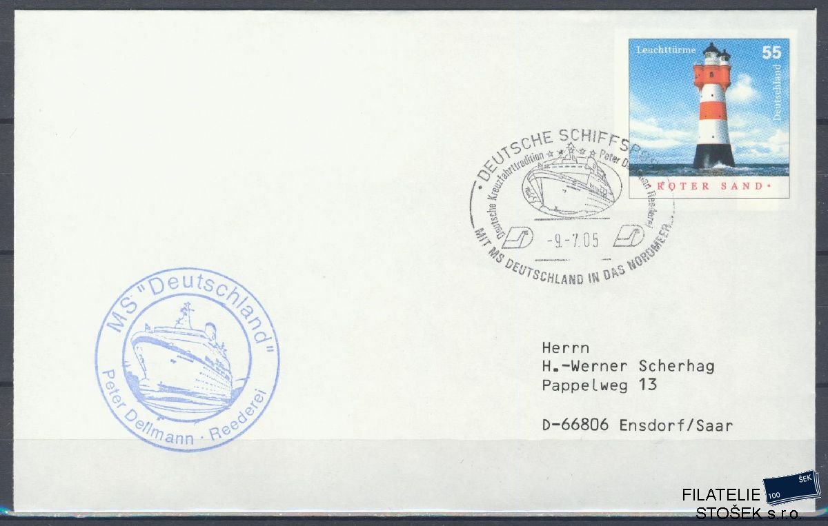 Lodní pošta celistvosti - Deutsche Schifpost - MS Deutschland