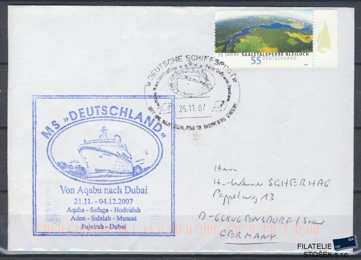 Lodní pošta celistvosti - Deutsche Schifpost - MS Deutschland