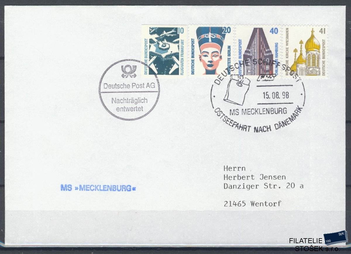 Lodní pošta celistvosti - Deutsche Schifpost - MS Mecklemburg
