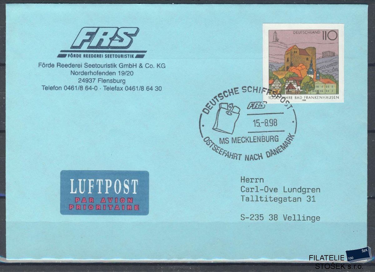 Lodní pošta celistvosti - Deutsche Schifpost - MS Mecklemburg