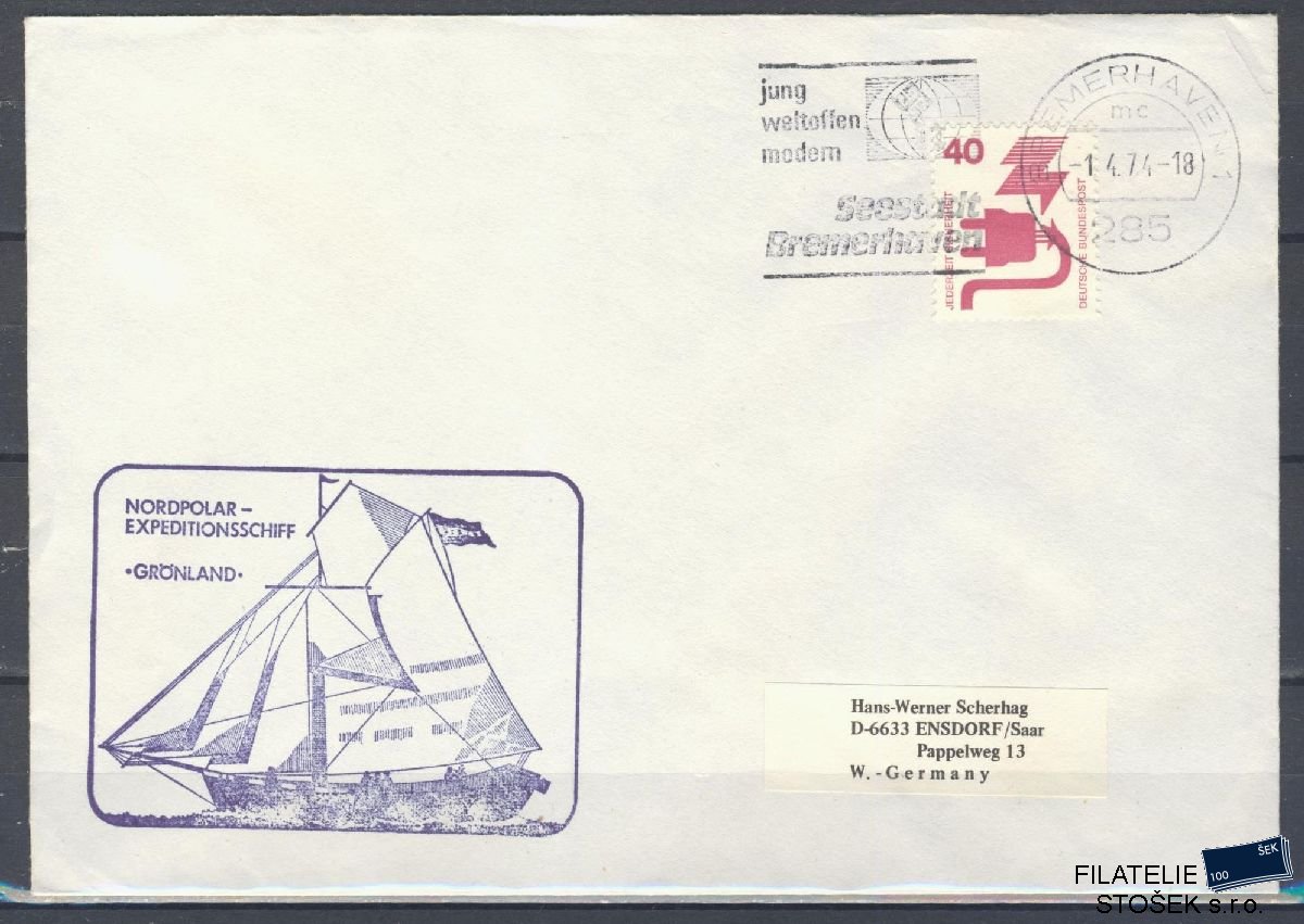 Lodní pošta celistvosti - Deutsche Schifpost - Nordpolar Expeditionschiff