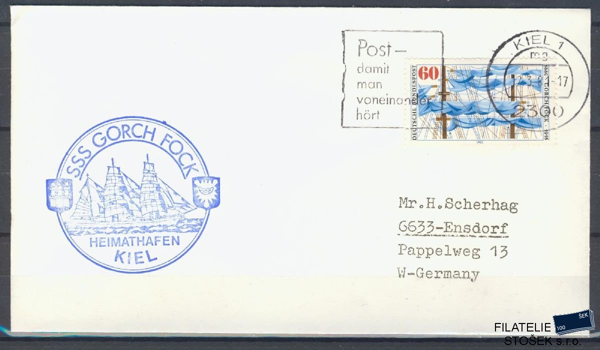 Lodní pošta celistvosti - Deutsche Schifpost - SSS Gorch Fock