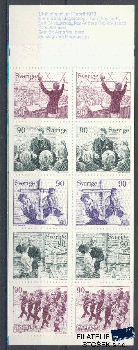 Švédsko známky Mi 1016-20 Sešitek