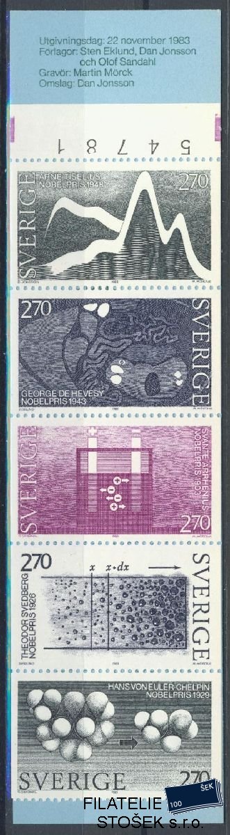 Švédsko známky Mi 1262-66 Sešitek