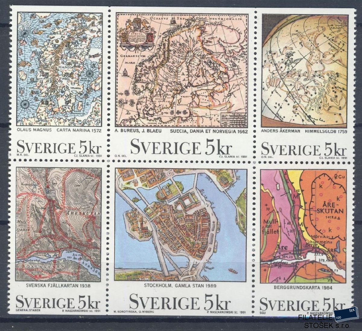 Švédsko známky Mi 1655-60