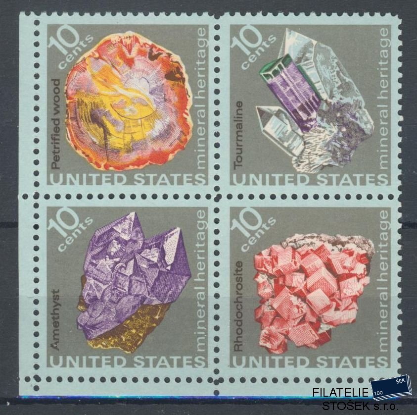 USA známky Mi 1145-48 4 Blok