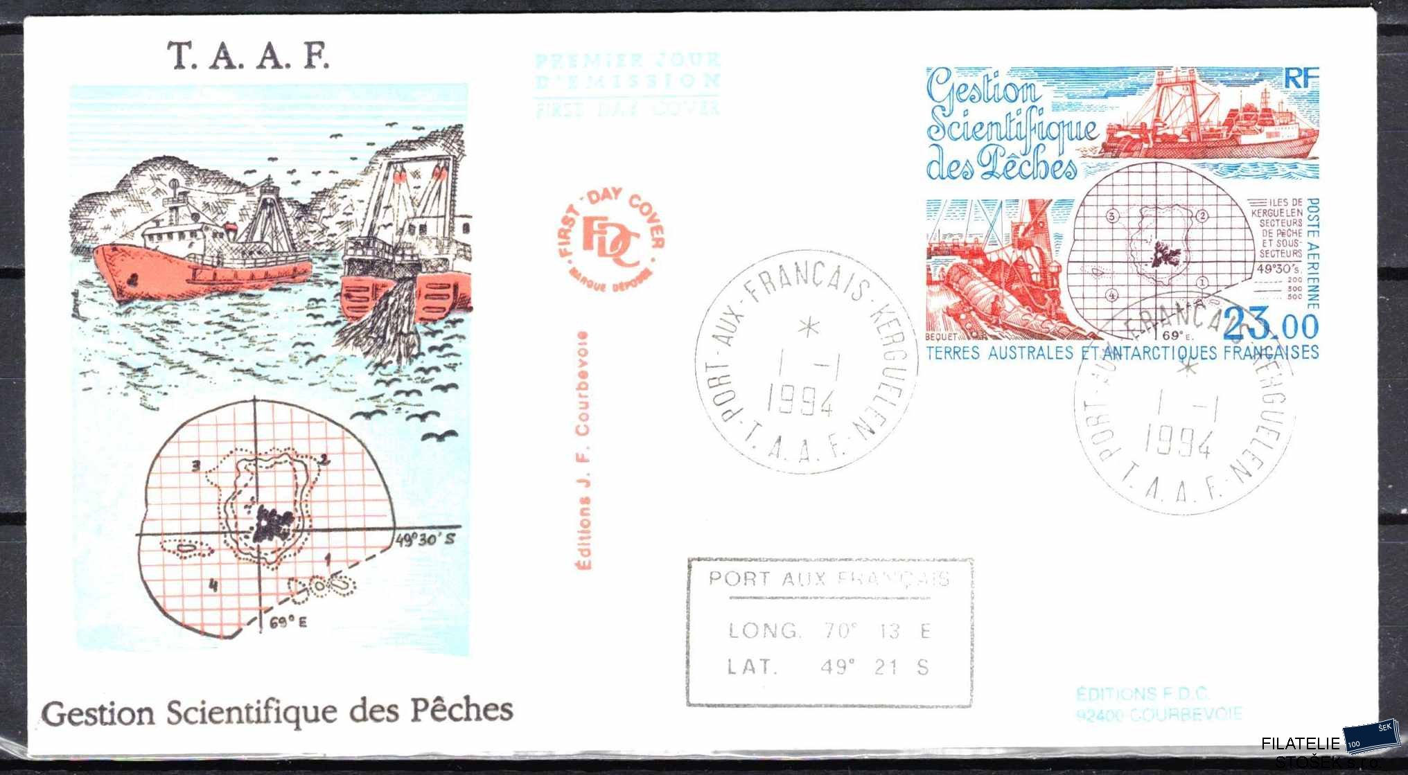 Antarktida francouzská známky Mi 0323 razítko Iles Kerguelen