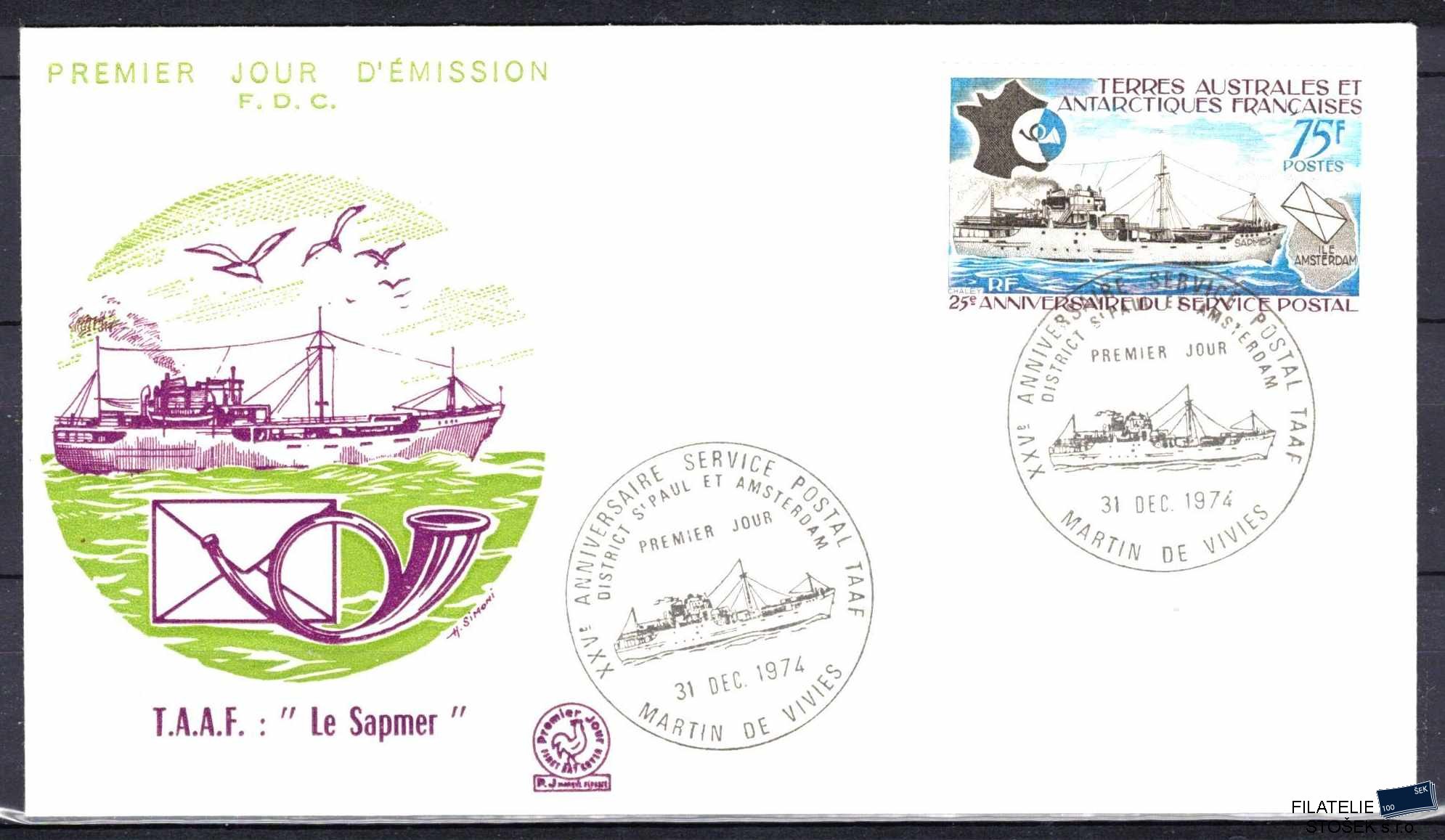 Antarktida francouzská známky Mi 0095 razítko Iles St.Paul et Amsterdam