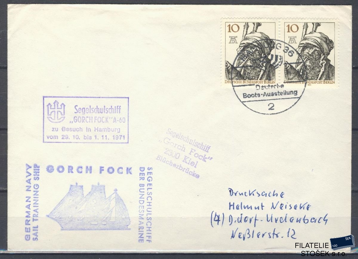 Lodní pošta celistvosti - Deutsche Schifpost - Gorch Fock