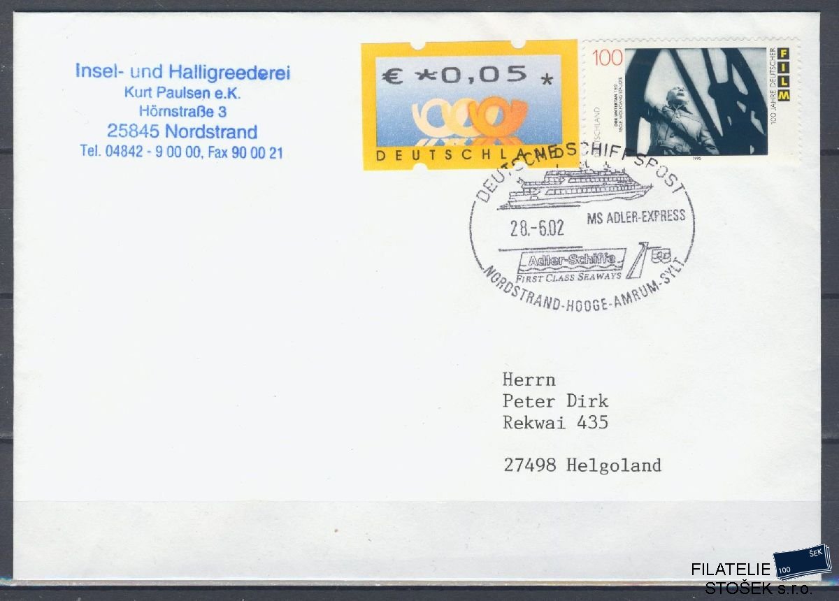 Lodní pošta celistvosti - Deutsche Schifpost - Adler Express