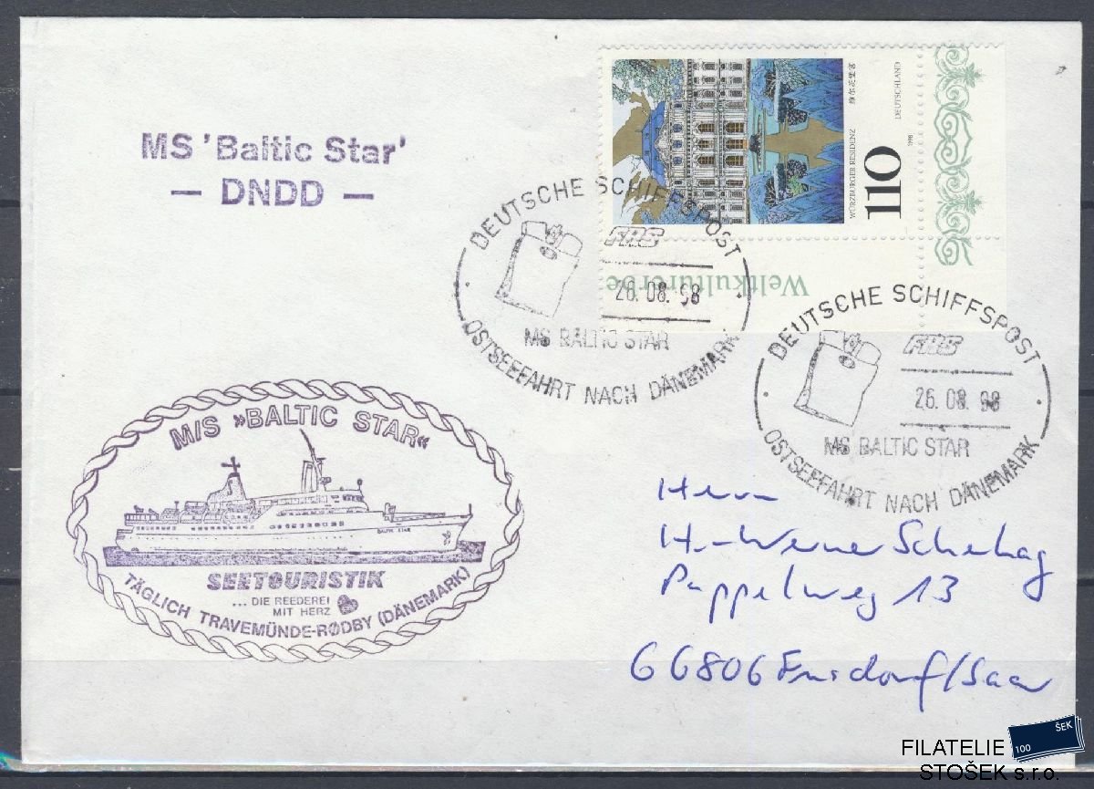Lodní pošta celistvosti - Deutsche Schifpost - Baltic Star