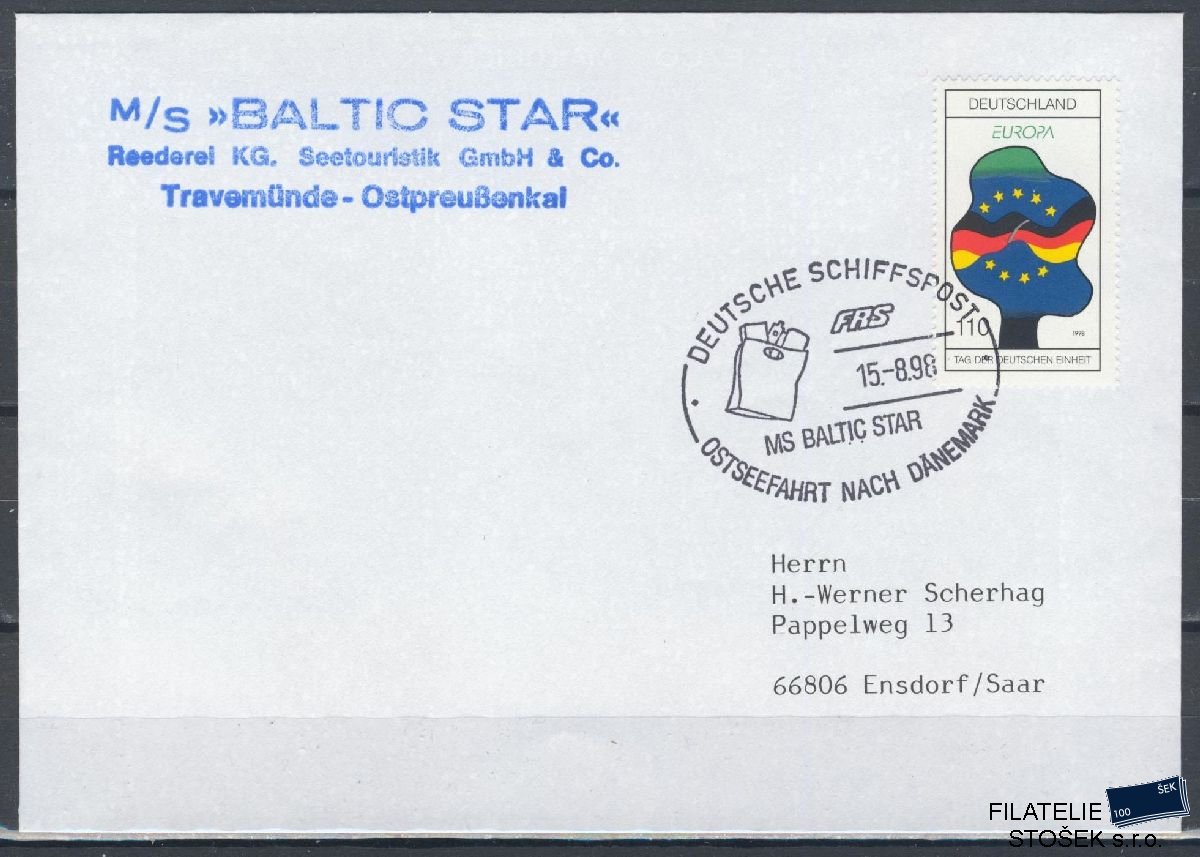 Lodní pošta celistvosti - Deutsche Schifpost - Baltic Star