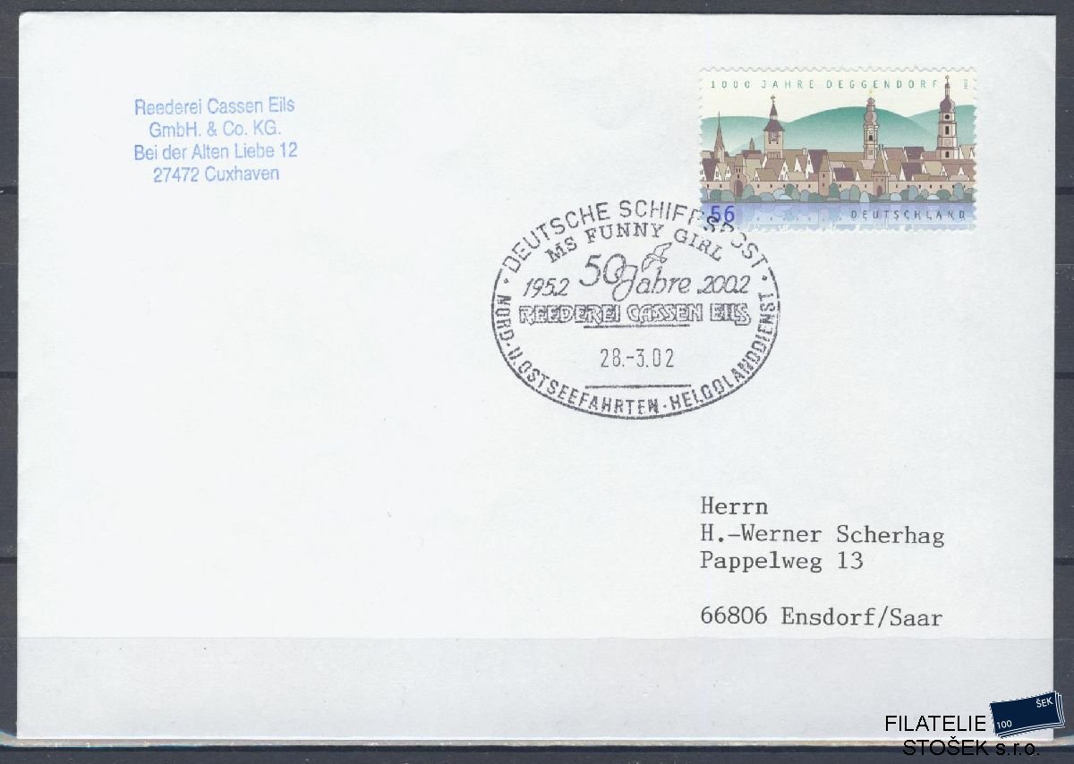 Lodní pošta celistvosti - Deutsche Schifpost - Funny Girl