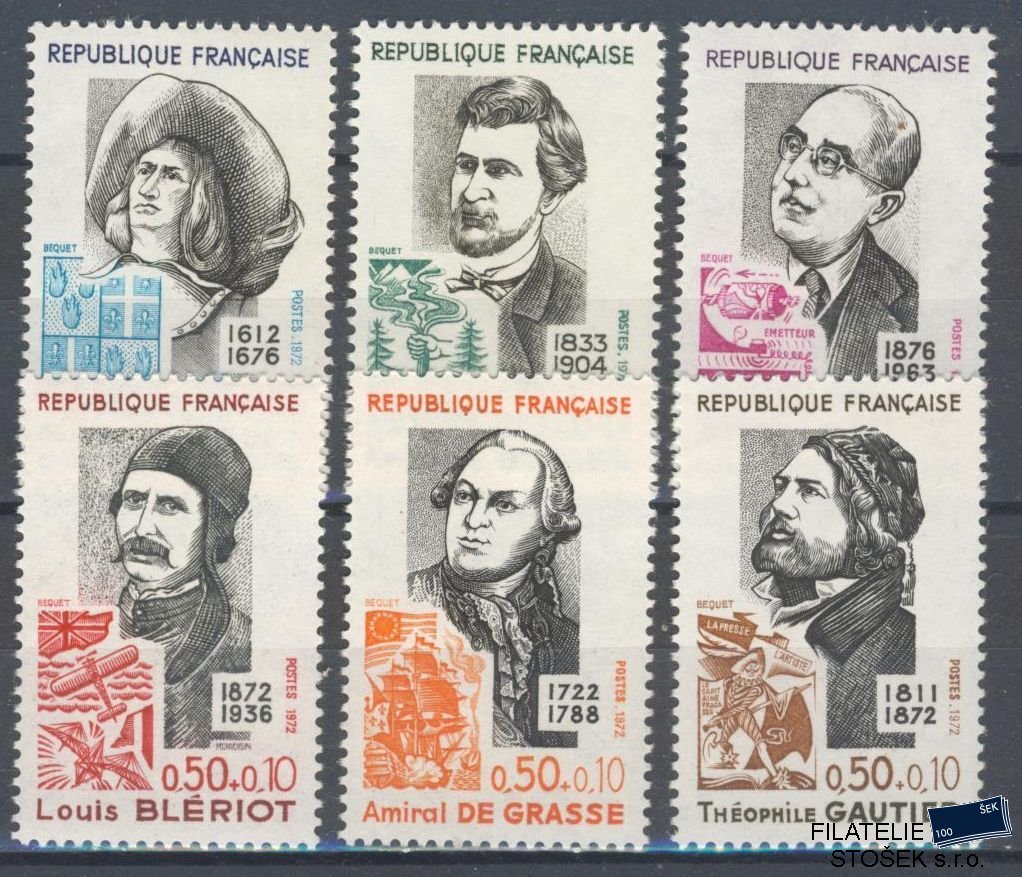 Francie známky Mi 1782-3 ex Osobnosti 1972