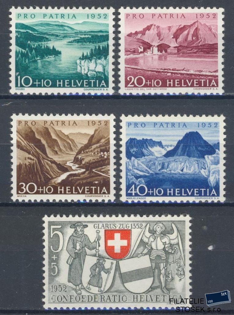 Švýcarsko známky Mi 570-74