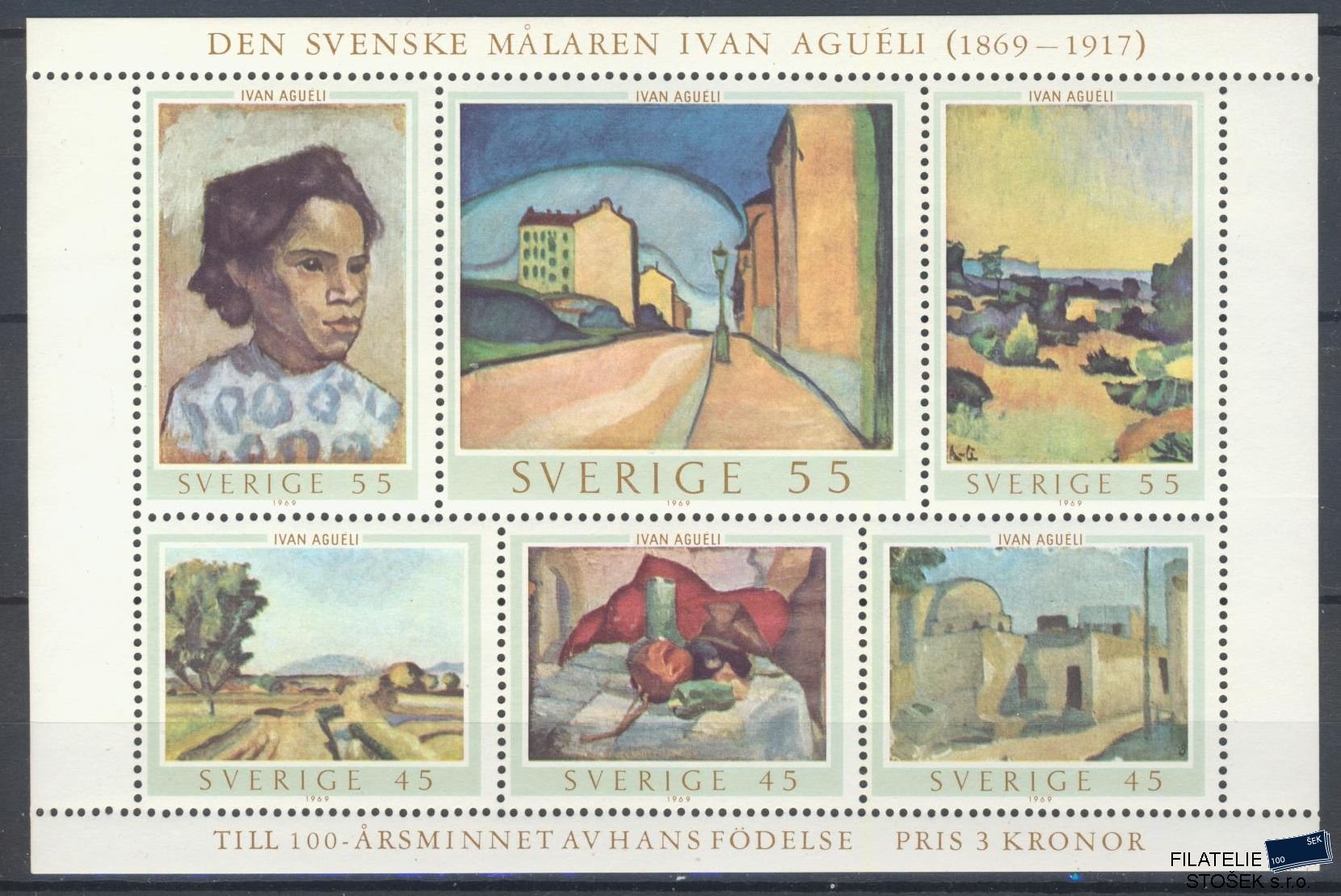 Švédsko známky Mi Blok 1