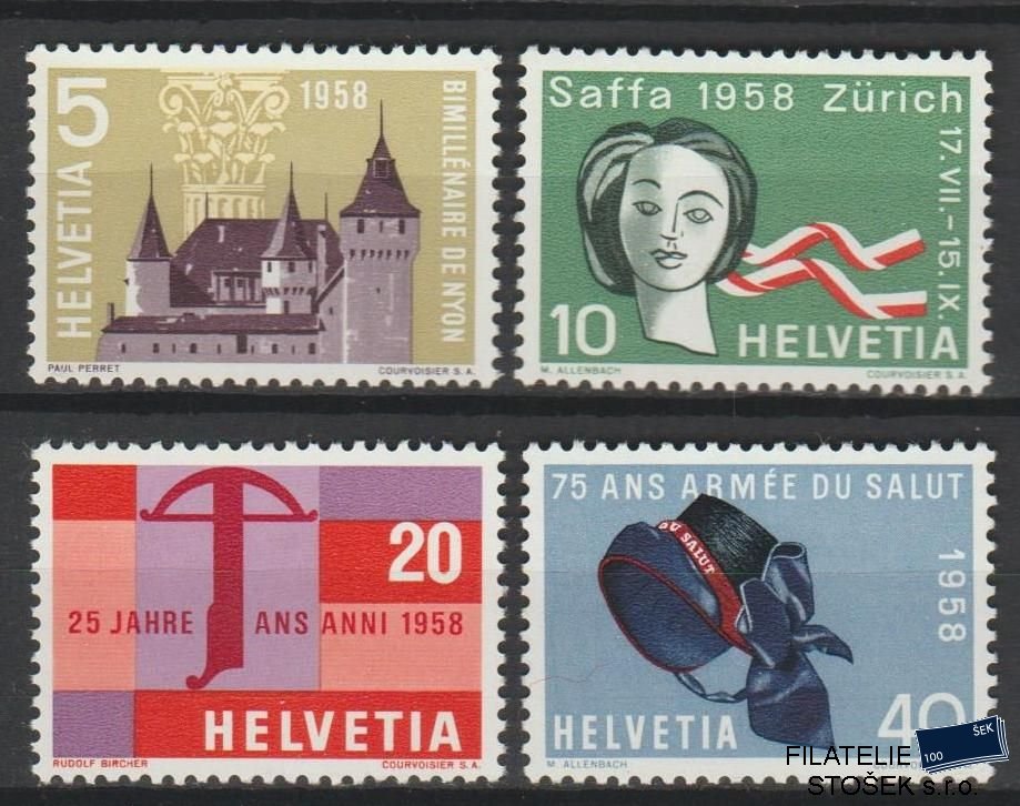 Švýcarsko známky Mi 653-56