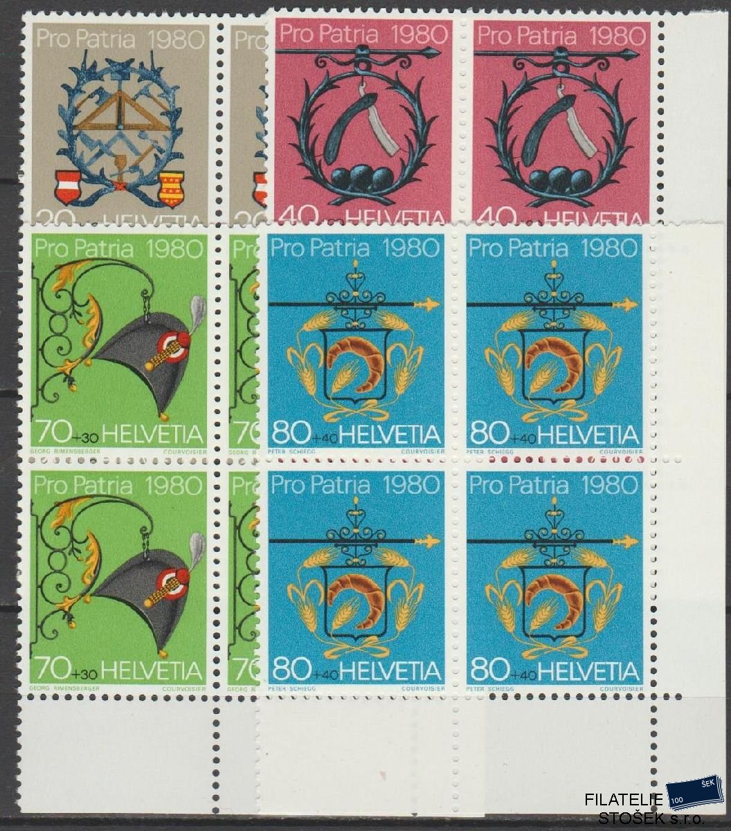 Švýcarsko známky Mi 1176-79 4 Blok
