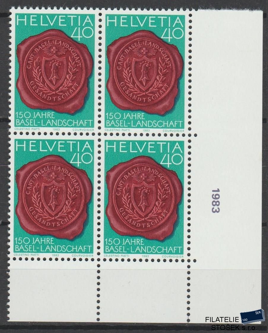 Švýcarsko známky Mi 1255 4 Blok