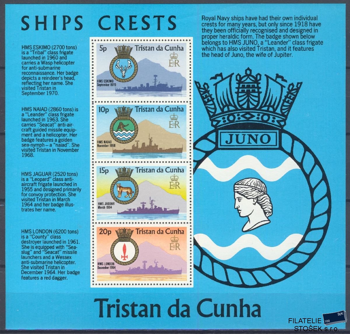 Tristan da Cunha známky Mi Blok 6